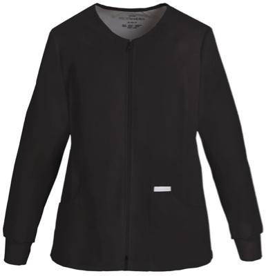 Zip Front Knit Panel Warm-Up Jacket 2306