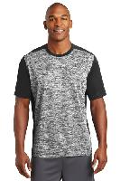 Sport-Tek PosiCharge Electric Heather Colorblock Tee. ST395