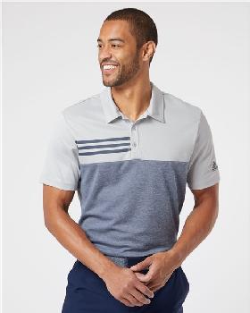 Adidas - Heathered Colorblock 3-Stripes Polo. A508