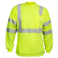   Class 3 Safety Green Long Sleeve T-Shirt. MAX450.