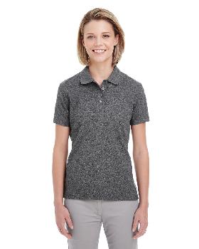 UltraClub Ladies' Heathered Piqué Polo