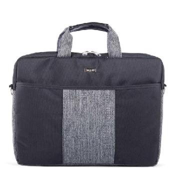 MATT BRIEFCASE IN POLYESTER, BLACK/GREY